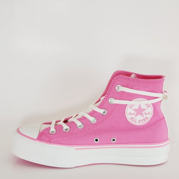 Converse CTAS Lift Retro Varsity Oops Pink Women's Platform Sneakers A07141C NWT - Picture 3 of 6